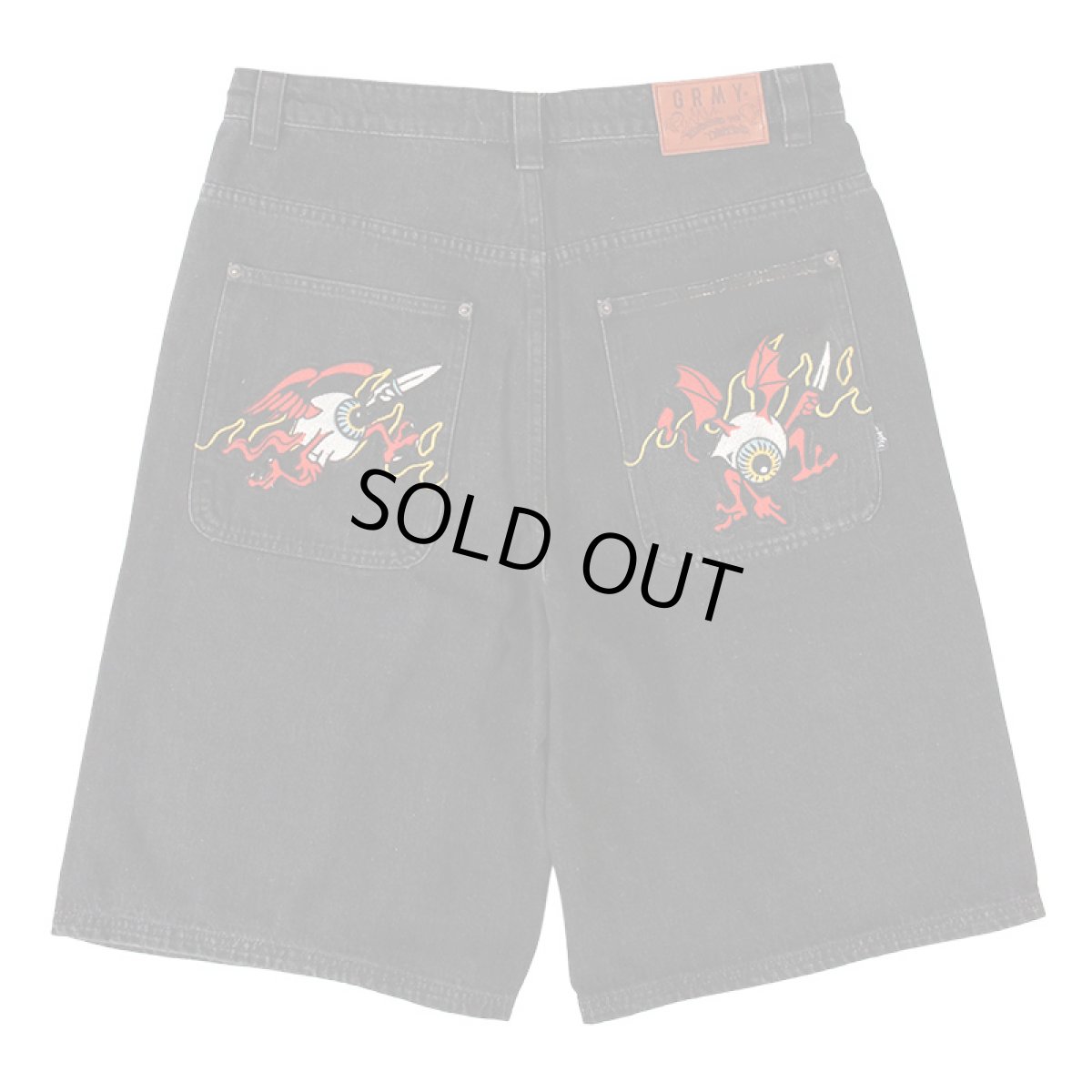 画像4: GRIMEY / GRMY (グライミー) “PEACE WITHIN THE WATCHING EYEZ BAGGY DENIM SHORTS” (4)