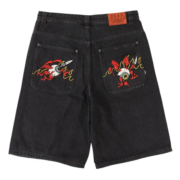 画像4: GRIMEY / GRMY (グライミー) “PEACE WITHIN THE WATCHING EYEZ BAGGY DENIM SHORTS” (4)