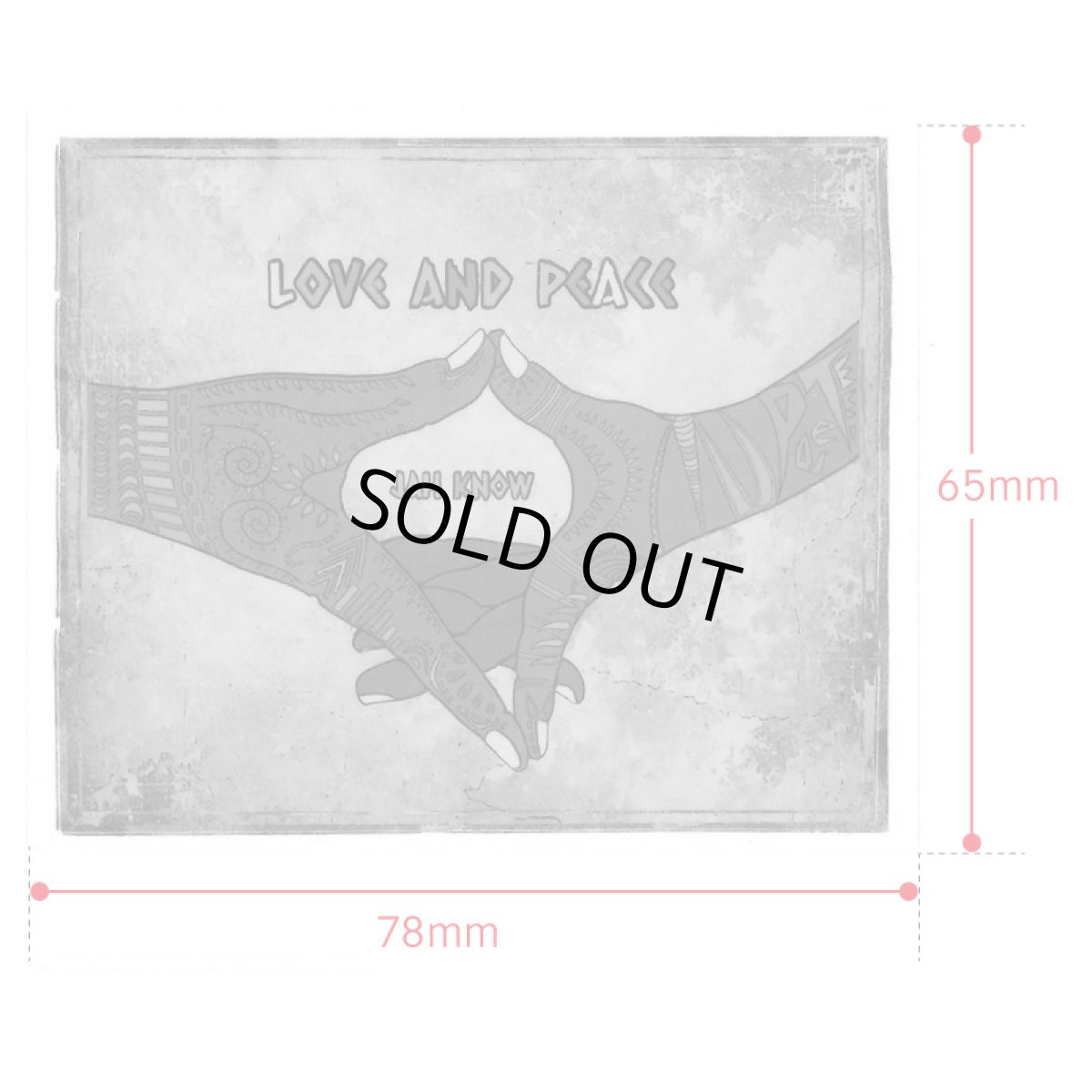 画像3: PeeTee. (ピーティー) “MULTI LOVE AND PEACE WATERPROOF STICKER” (3)