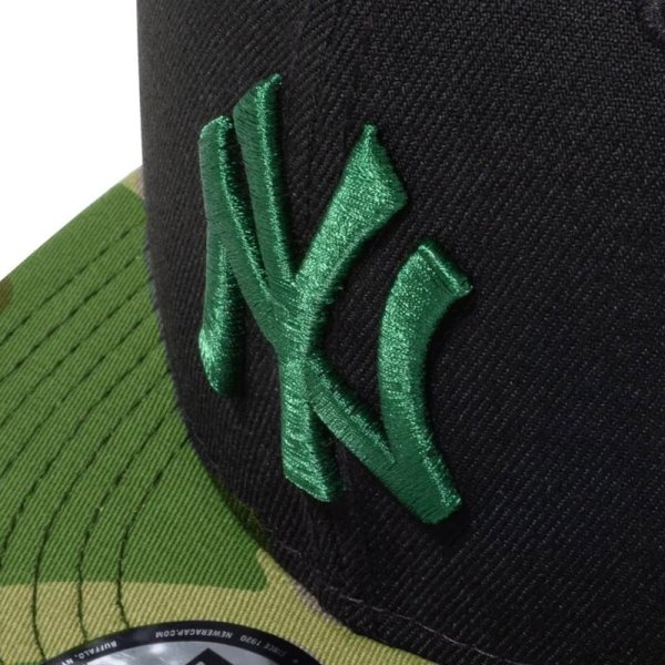 画像5: 【2025.04.09再入荷】NEWERA(ニューエラ)“9FIFTY ニューヨーク・ヤンキース ブラック × ホリーリーフ ウッドランドカモバイザー” (5)