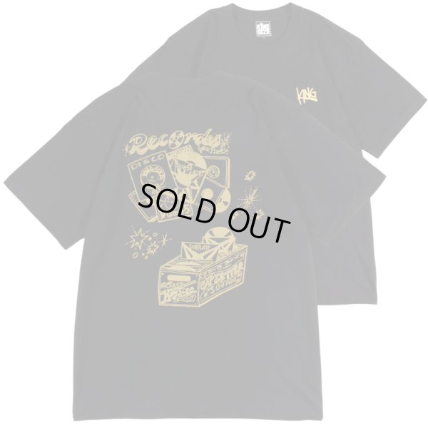 画像1: 【ラストXLのみ】KINGSIZE（キングサイズ）“RECORD DISCO TEE” (1)