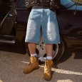 画像16: GRIMEY / GRMY (グライミー) “PEACE WITHIN BAGGY DENIM SHORTS” (16)