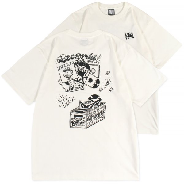 画像1: 【ラストMのみ】KINGSIZE（キングサイズ）“RECORD DISCO TEE” (1)