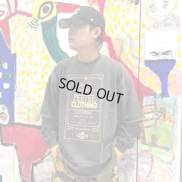 画像10: 【ラストXLのみ】PeeTee. (ピーティー) “PEETEE CLOTHING FAKE LAYERED SWEAT” (10)