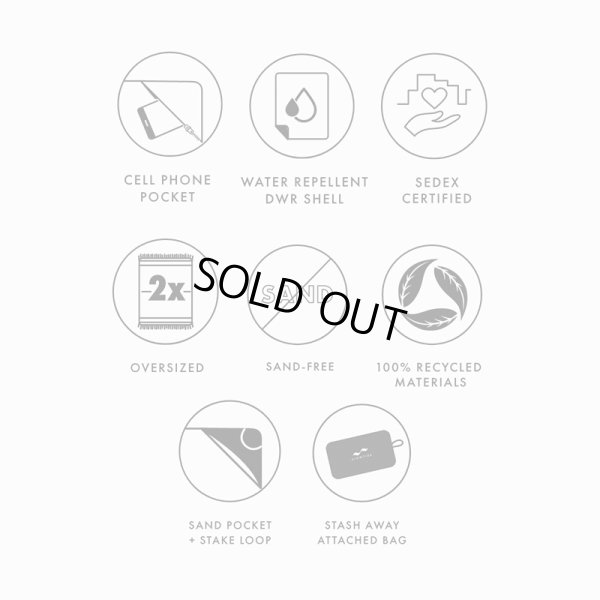 画像12: SLOWTIDE (スロウタイド)xBOB MARLEY “ROCKER QUICK-DRY PICNIC BLANKET” (12)