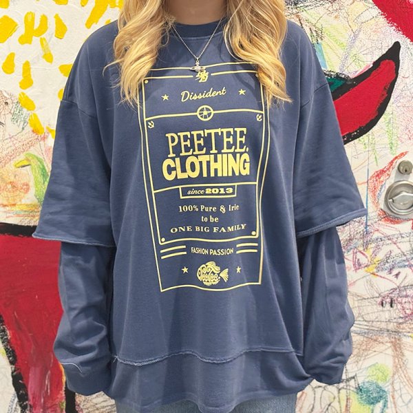 画像11: 【ラストXLのみ】PeeTee. (ピーティー) “PEETEE CLOTHING FAKE LAYERED SWEAT” (11)