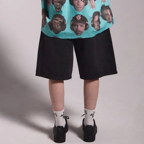 画像12: GRIMEY / GRMY (グライミー) “PEACE WITHIN THE WATCHING EYEZ BAGGY DENIM SHORTS” (12)