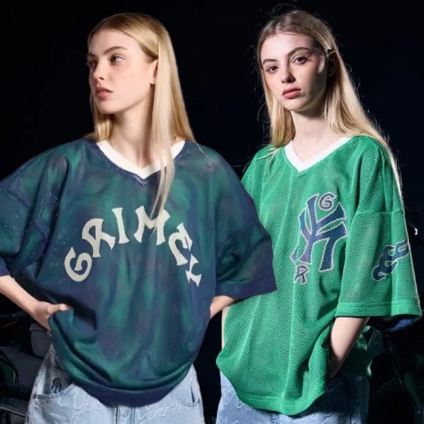 画像1: GRIMEY / GRMY (グライミー) “SWEET SCIENCE REVERSIBLE MESH BODY V NECK TEE” (1)