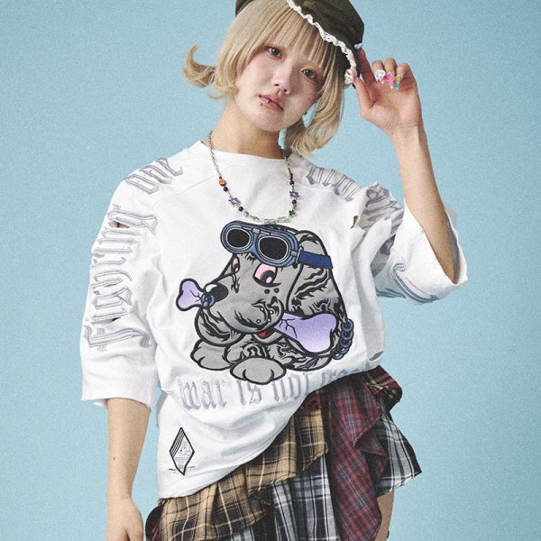 画像1: GALFY(ガルフィー) “病みに染まりし反戦Tシャツ” (1)