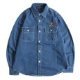 画像1: 【ラストLのみ】KINGSIZE（キングサイズ）“THREE KING DENIM SHIRT” (1)