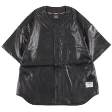 画像2: FUBU（フブ） “FAUX LEATHER BASEBALL SHIRTS” (2)