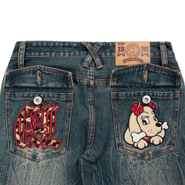 画像7: 【ラストメス犬（S）のみ】CANDY GALFY(キャンディーガルフィー) “GALローライズフレアデニム” (7)