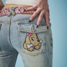 画像14: 【ラストメス犬（S）のみ】CANDY GALFY(キャンディーガルフィー) “GALローライズフレアデニム” (14)