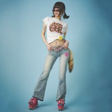 画像10: 【ラストメス犬（S）のみ】CANDY GALFY(キャンディーガルフィー) “GALローライズフレアデニム” (10)