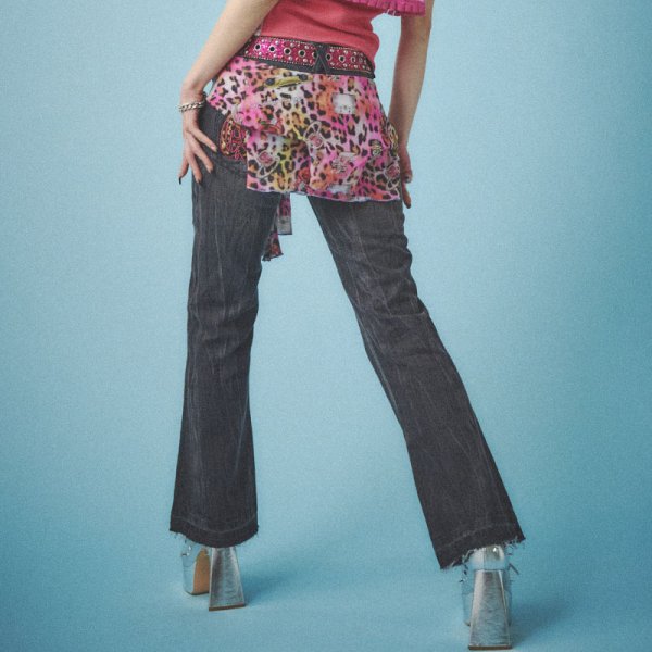 画像10: CANDY GALFY(キャンディーガルフィー) “GALローライズフレアデニム” (10)