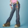 画像1: CANDY GALFY(キャンディーガルフィー) “GALローライズフレアデニム” (1)