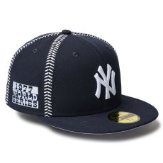画像1: NEWERA（ニューエラ）“59FIFTY MLB BALL STITCH ニューヨーク・ヤンキース ネイビー” (1)
