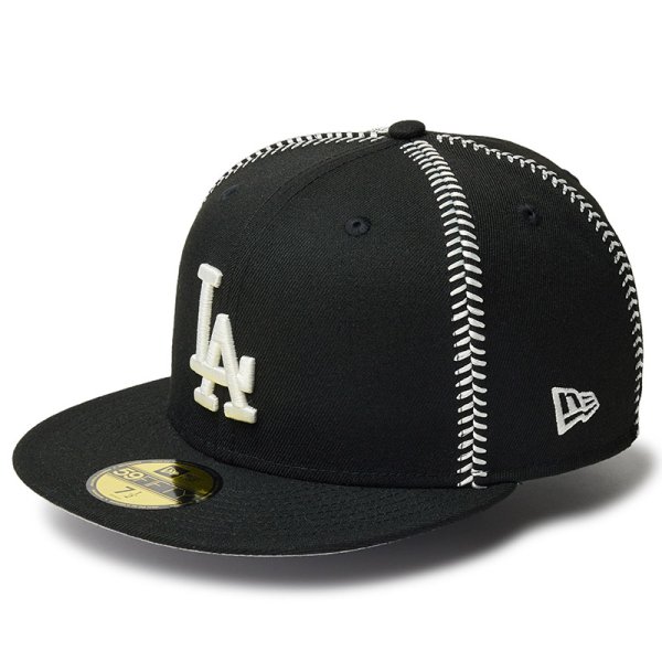 画像3: NEWERA(ニューエラ)“59FIFTY MLB BALL STITCH ロサンゼルス・ドジャース ブラック” (3)