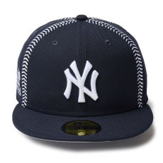 画像2: NEWERA（ニューエラ）“59FIFTY MLB BALL STITCH ニューヨーク・ヤンキース ネイビー” (2)