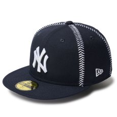 画像3: NEWERA（ニューエラ）“59FIFTY MLB BALL STITCH ニューヨーク・ヤンキース ネイビー” (3)
