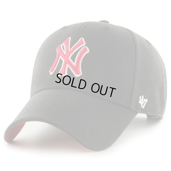 画像2: '47 (フォーティーセブン) “YANKEES SURE SHOT SNAPBACK ’47 MVP BlackｘRed Logo” (2)