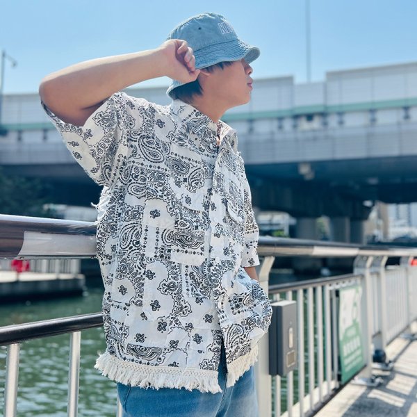画像11: 【ラストMのみ】KINGSIZE（キングサイズ）“PAISLEY S/S SHIRTS” (11)
