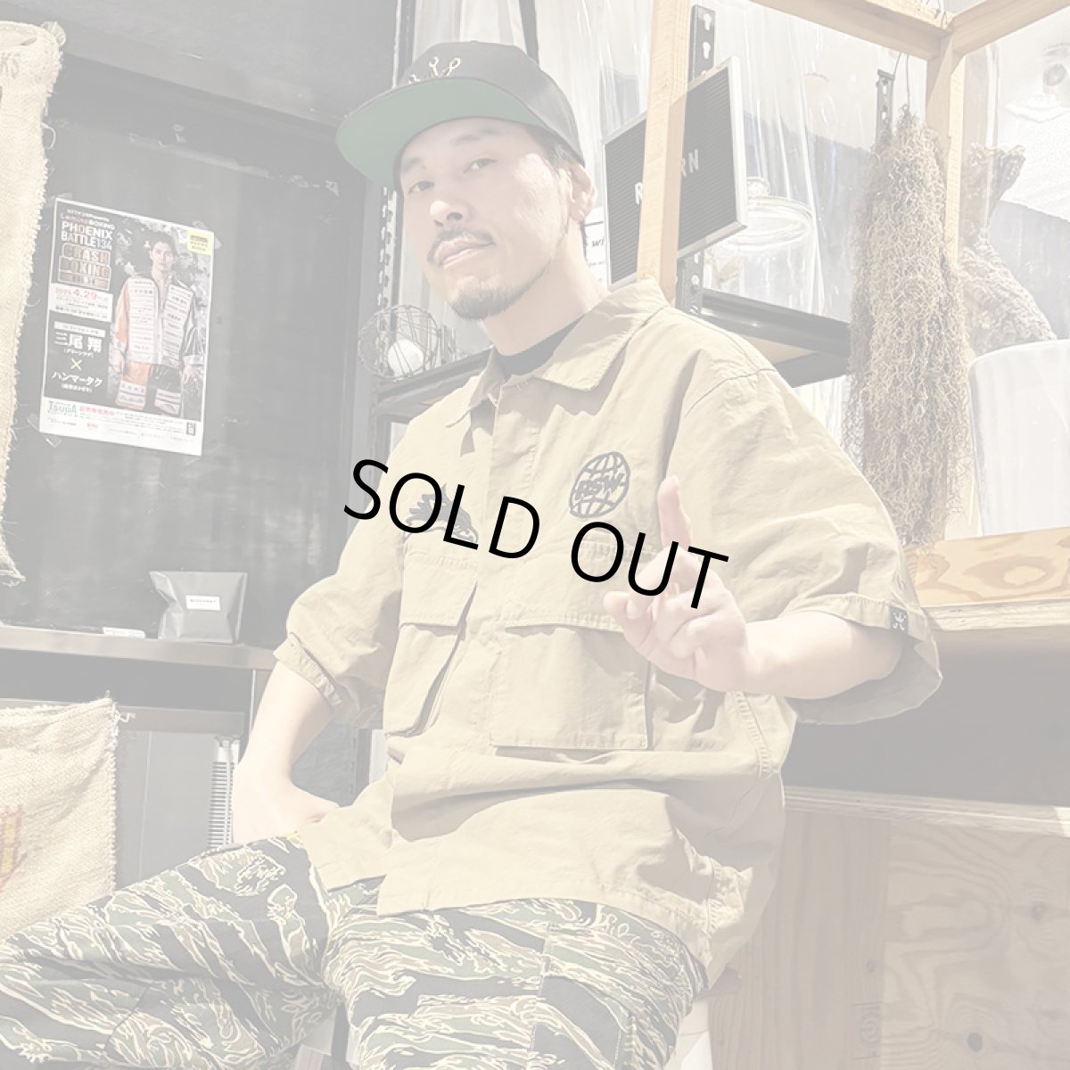 画像16: 【30%OFF】KINGSIZE（キングサイズ）“x RYO the SKYWALKER COLLABO FATIGUE SHIRTS” (16)