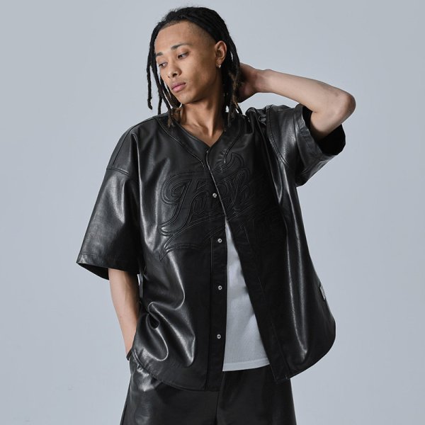 画像15: FUBU(フブ) “FAUX LEATHER BASEBALL SHIRTS” (15)