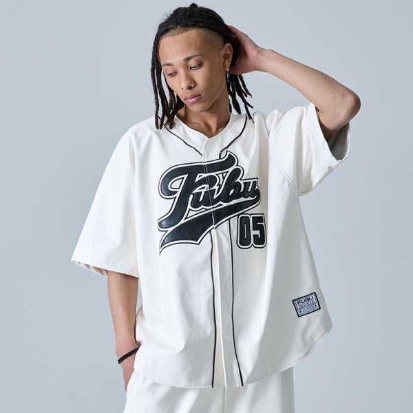画像14: 【ラストXLのみ】FUBU（フブ） “FAUX LEATHER BASEBALL SHIRTS” (14)