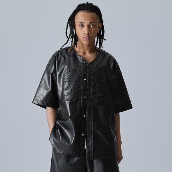 画像14: FUBU(フブ) “FAUX LEATHER BASEBALL SHIRTS” (14)