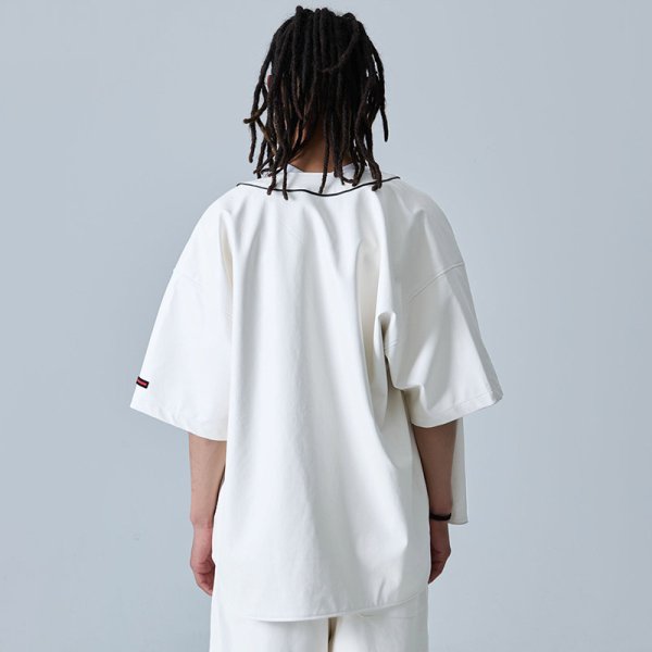 画像17: 【ラストXLのみ】FUBU（フブ） “FAUX LEATHER BASEBALL SHIRTS” (17)