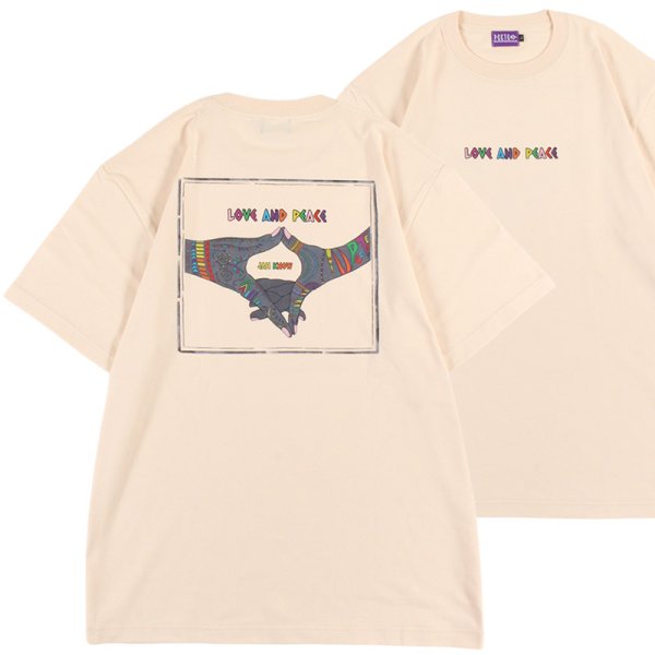 画像1: PeeTee. (ピーティー) “MULTI COLOR LOVE AND PEACE TEE” (1)