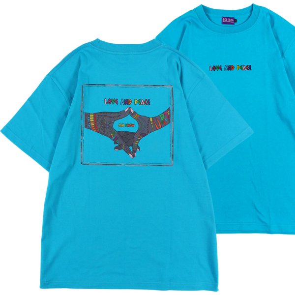 画像1: PeeTee. (ピーティー) “MULTI COLOR LOVE AND PEACE TEE” (1)