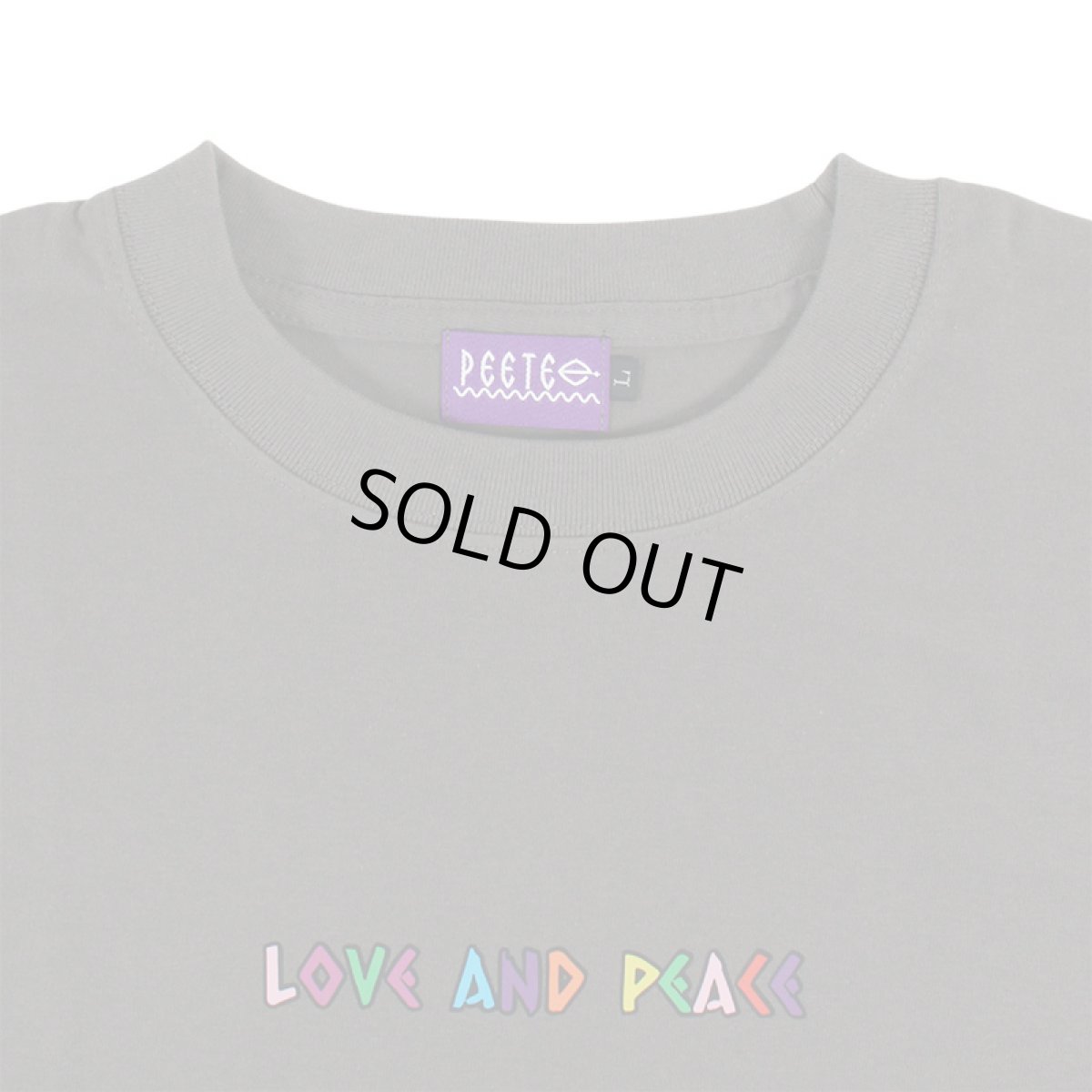 画像4: 【ラストXXLのみ】PeeTee. (ピーティー) “MULTI COLOR LOVE AND PEACE TEE” (4)