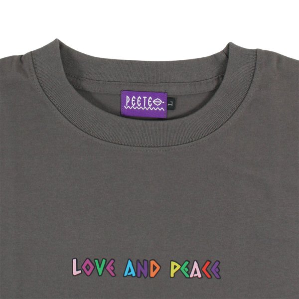 画像4: 【ラストXXLのみ】PeeTee. (ピーティー) “MULTI COLOR LOVE AND PEACE TEE” (4)