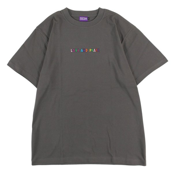 画像2: 【ラストXXLのみ】PeeTee. (ピーティー) “MULTI COLOR LOVE AND PEACE TEE” (2)