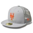 画像1: NEWERA（ニューエラ）“59FIFTY トラッカー Beautiful Beach ニューヨーク・メッツ グレー” (1)