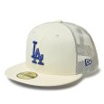 画像1: NEWERA（ニューエラ）“59FIFTY トラッカー Beautiful Beach ロサンゼルス・ドジャース クロームホワイト” (1)
