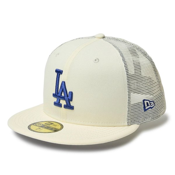 画像1: NEWERA（ニューエラ）“59FIFTY トラッカー Beautiful Beach ロサンゼルス・ドジャース クロームホワイト” (1)
