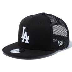 画像1: NEWERA（ニューエラ）“9FIFTY トラッカー ロサンゼルス・ドジャース ブラック × ホワイト” (1)