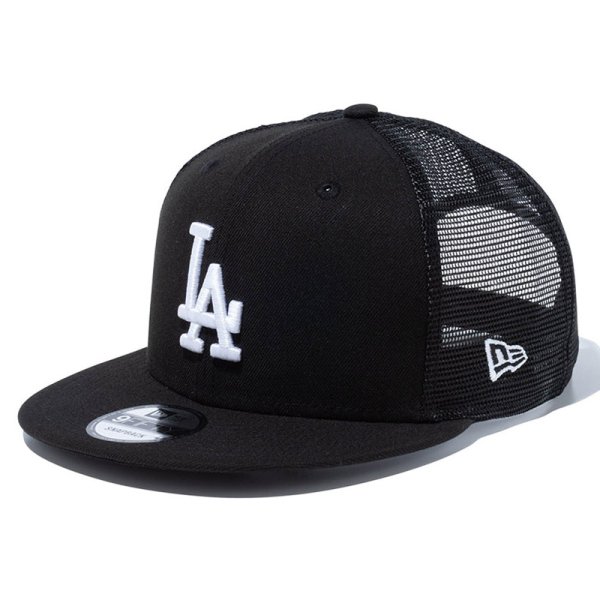 画像1: NEWERA（ニューエラ）“9FIFTY トラッカー ロサンゼルス・ドジャース ブラック × ホワイト” (1)