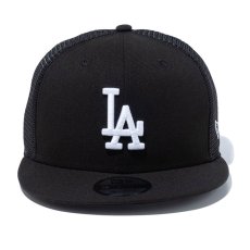 画像2: NEWERA（ニューエラ）“9FIFTY トラッカー ロサンゼルス・ドジャース ブラック × ホワイト” (2)