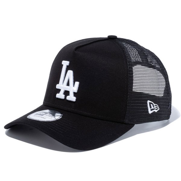 画像1: NEWERA（ニューエラ）“9FORTY A-Frame トラッカー ロサンゼルス・ドジャース ブラック × ホワイト” (1)