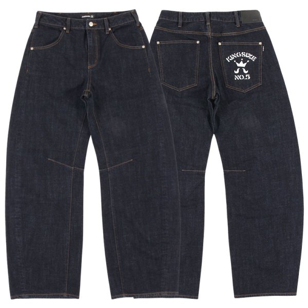画像1: KINGSIZE（キングサイズ）“CURVE DENIM PANTS” (1)