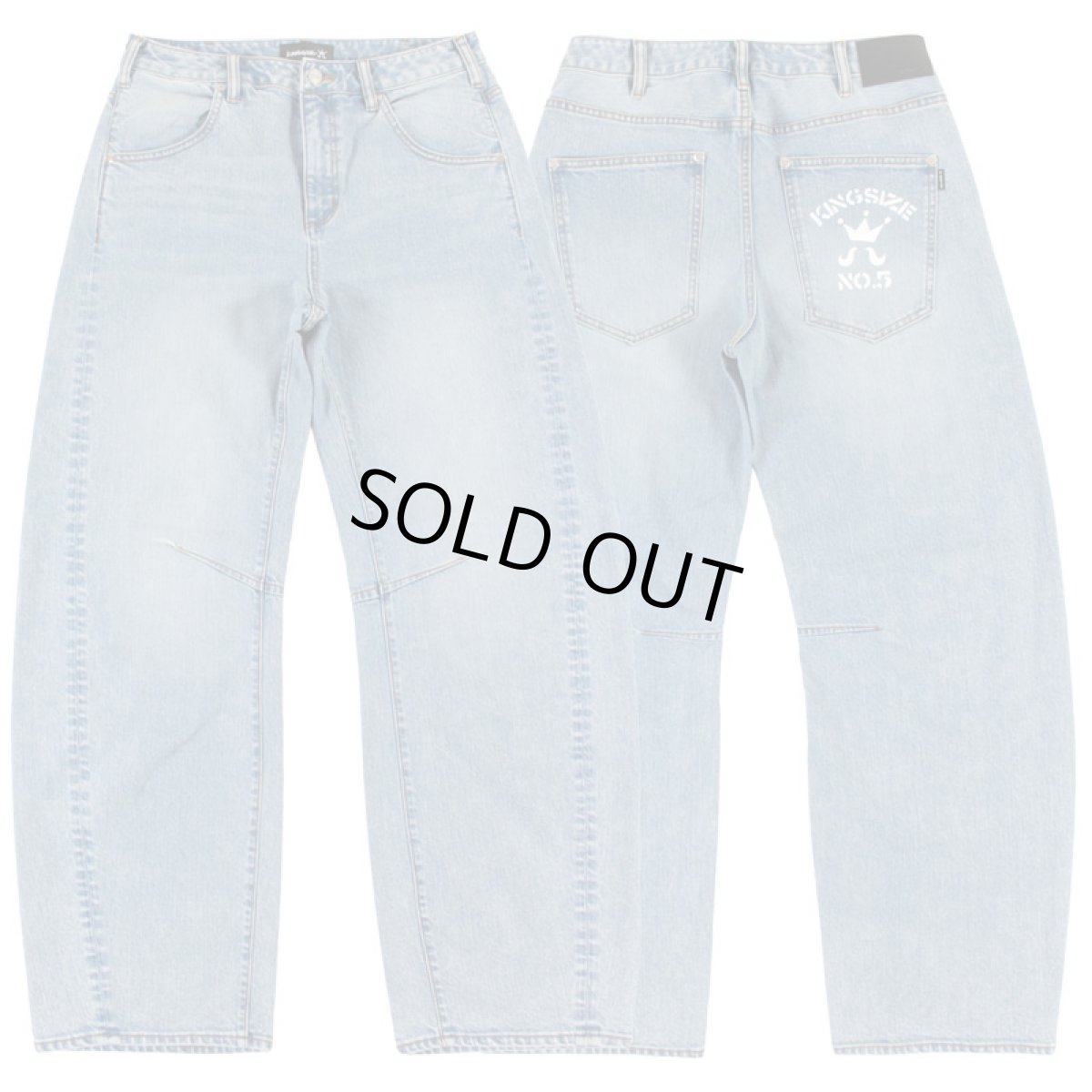 画像1: KINGSIZE（キングサイズ）“CURVE DENIM PANTS” (1)