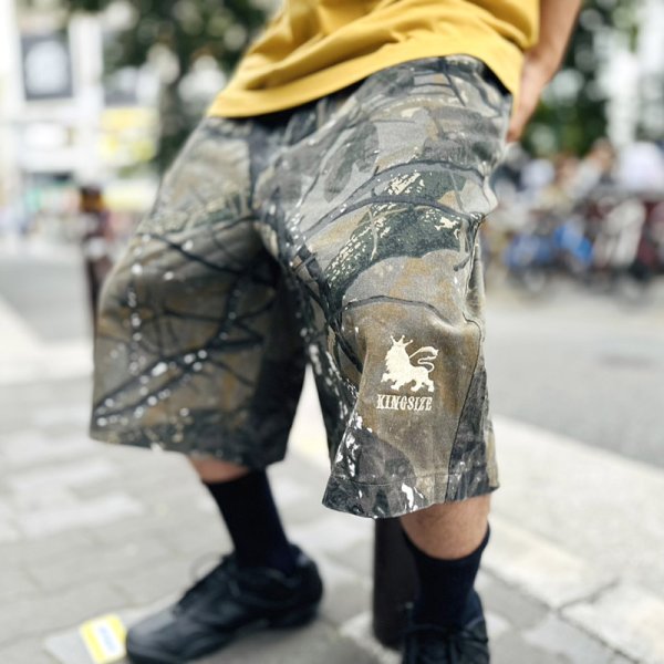 画像11: 【ラストLのみ】KINGSIZE（キングサイズ）“REAL TREE CAMO  WIDE HALF PANTS” (11)