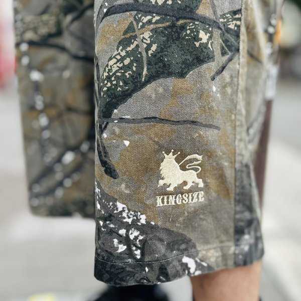 画像12: 【ラストLのみ】KINGSIZE（キングサイズ）“REAL TREE CAMO  WIDE HALF PANTS” (12)