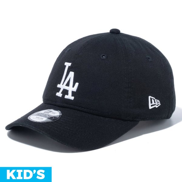 画像1: 【キッズ】NEWERA（ニューエラ）“Youth 9TWENTY ロサンゼルス・ドジャース ブラック × ホワイト” (1)