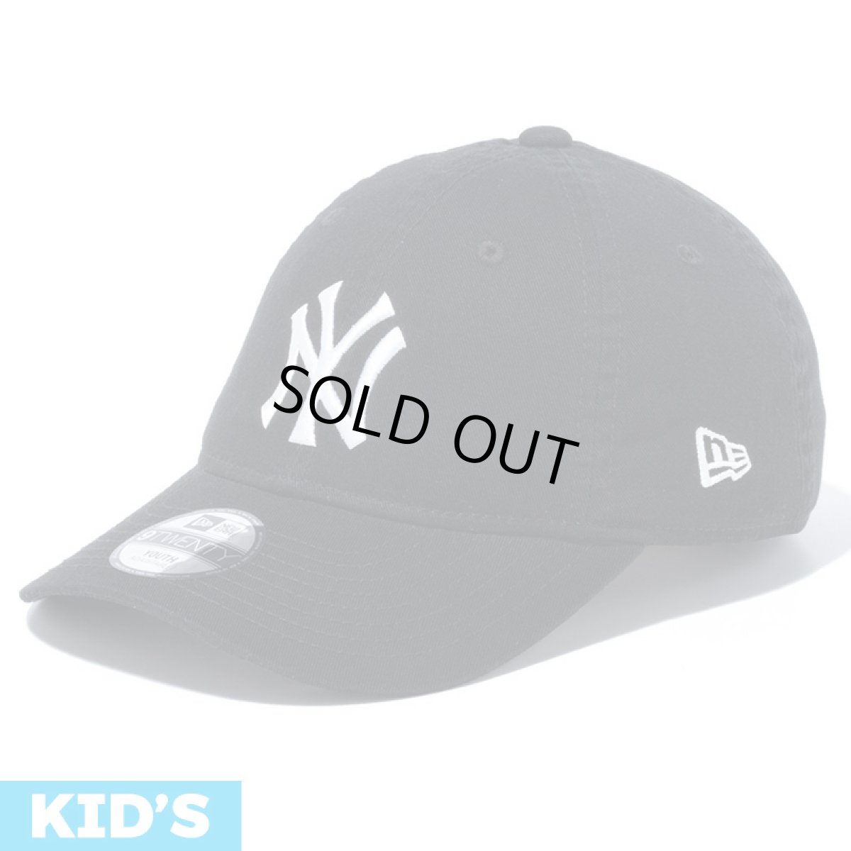 画像1: 【キッズ】NEWERA（ニューエラ）“Youth 9TWENTY ニューヨーク・ヤンキース ブラック × ホワイト” (1)