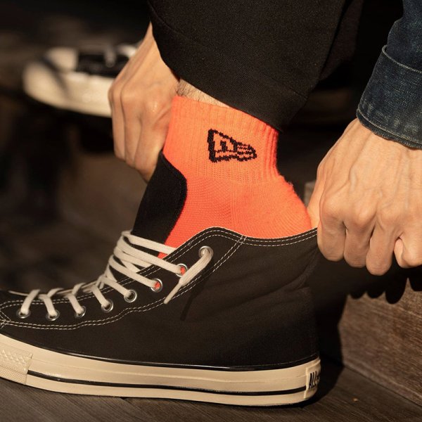 画像22: NEWERA（ニューエラ） “ソックス アンクル 3ペア ブラック/ネオンオレンジ/ネオングリーン” (22)